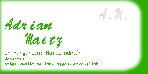 adrian maitz business card